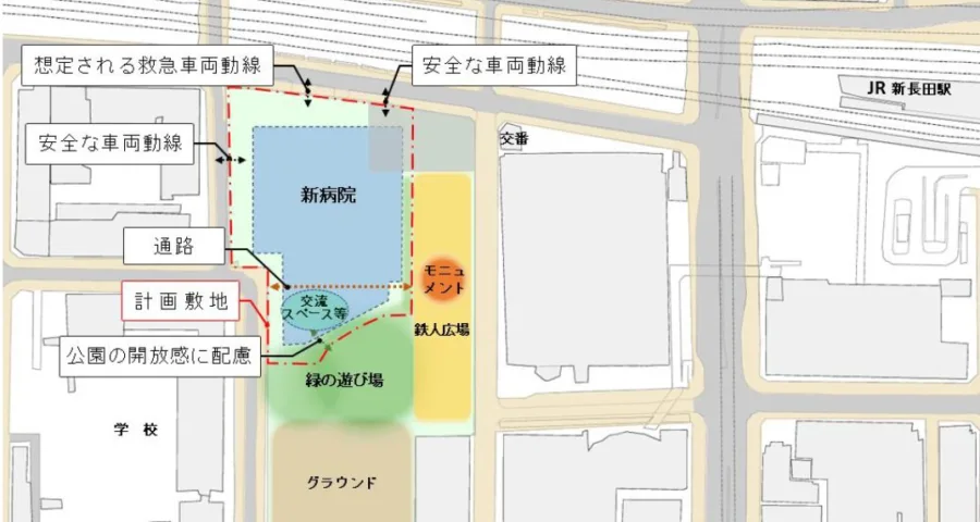 神戸市立医療センター西市民病院 配置図
